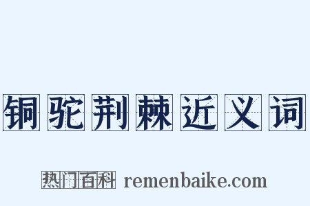 铜驼荆棘近义词是什么意思的图片